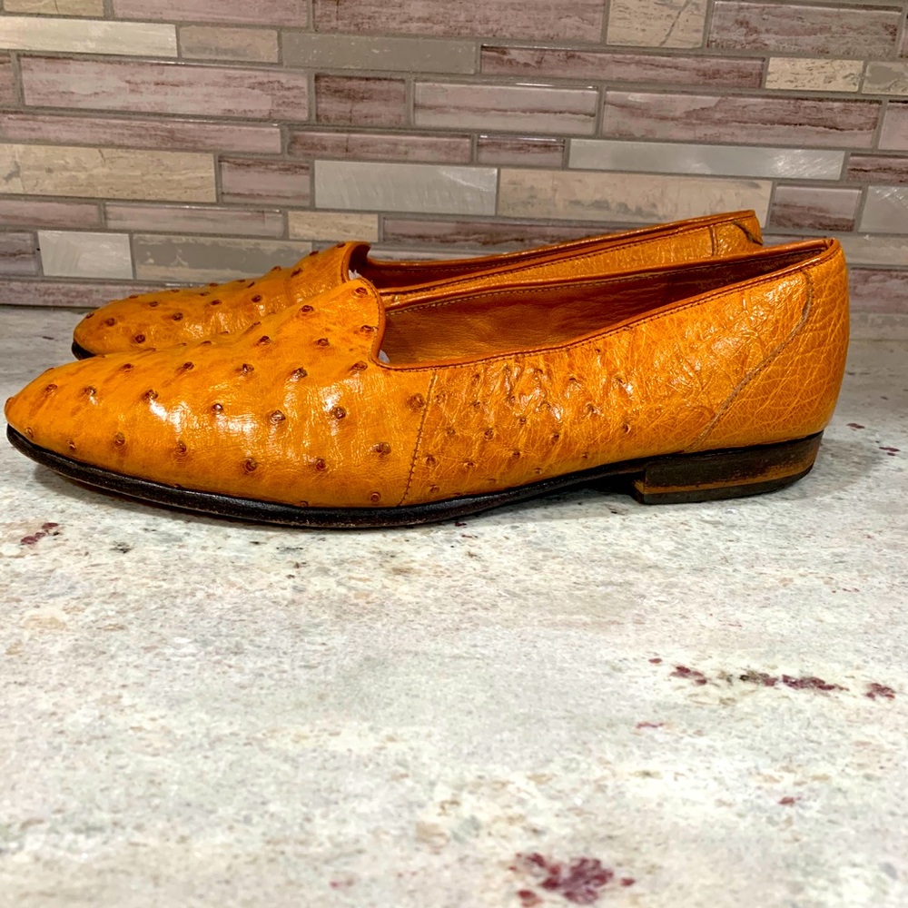 Authentic Ostrich Slip Loafers size 11